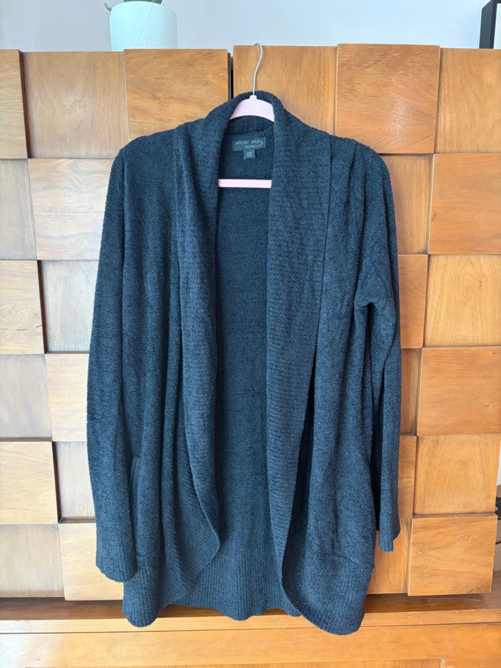 Barefoot Dreams Black Cozy Open-Front Cardigan